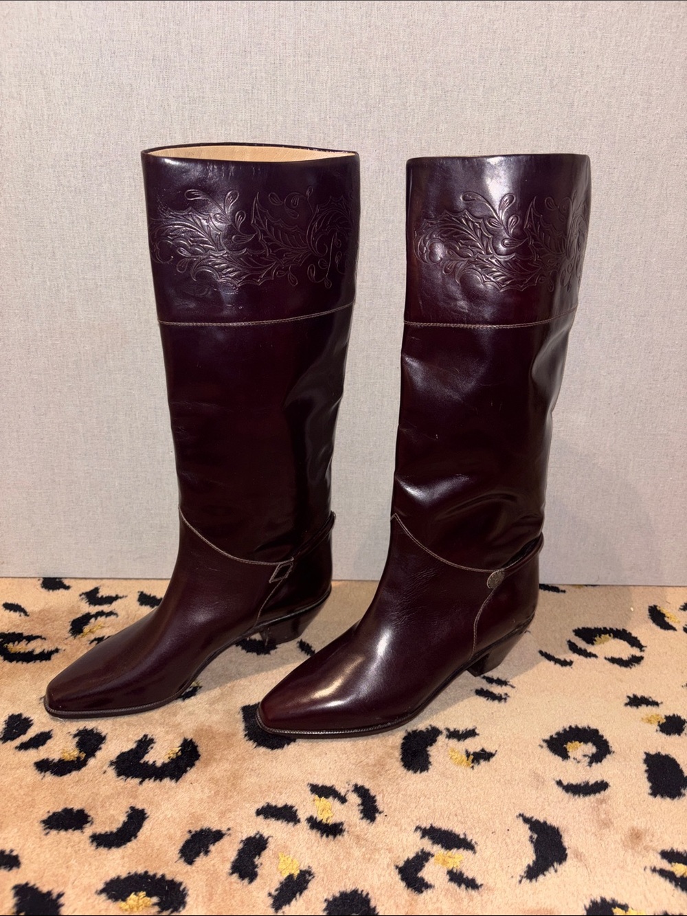 Emme Uno Italian Leather Vintage Knee High Boots